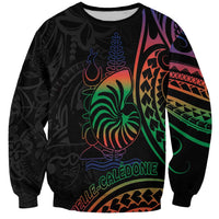 New Caledonia Polynesian Tatoo Personalised Sweatshirt LT9 Unisex Black - Polynesian Pride