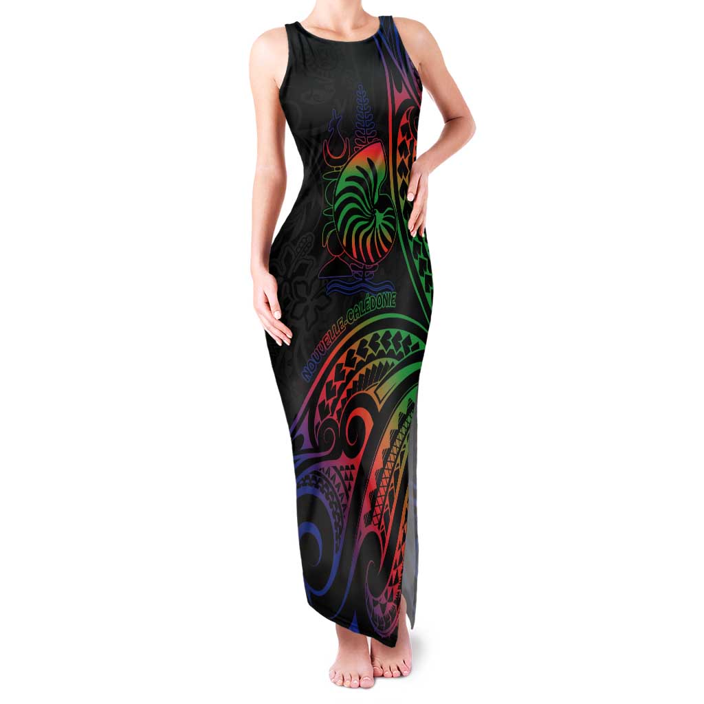 New Caledonia Polynesian Tatoo Personalised Tank Maxi Dress