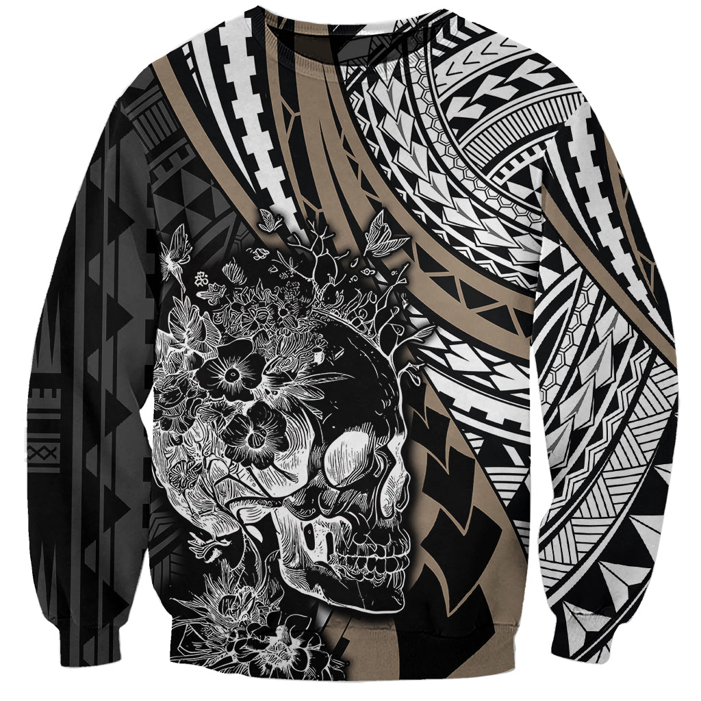 personalised-polynesia-skull-sweatshirt-tattoo-in-the-style-of-maori-with-marine-life-gold