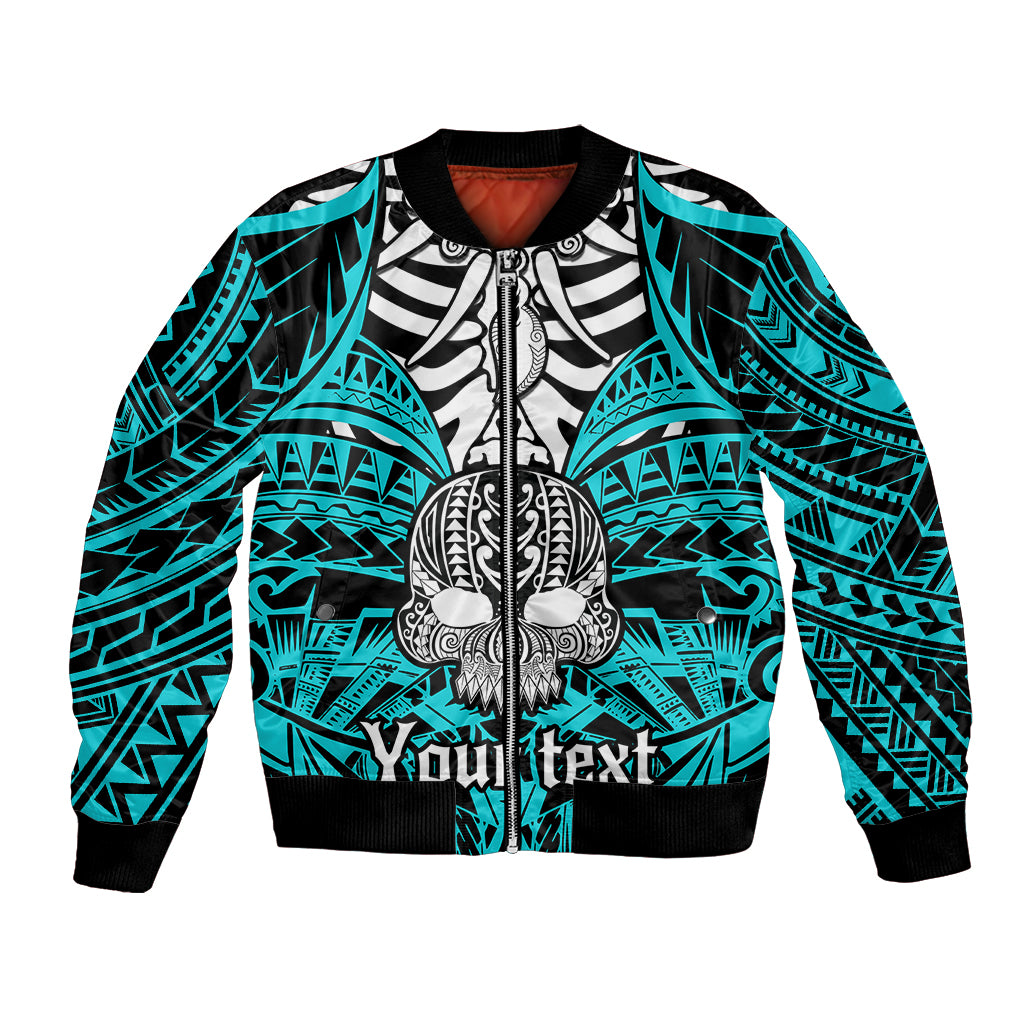 personalised-polynesia-skull-bomber-jacket-with-boars-tusk-aqua-arty-vibe