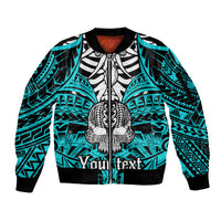 personalised-polynesia-skull-sleeve-zip-bomber-jacket-with-boars-tusk-aqua-arty-vibe