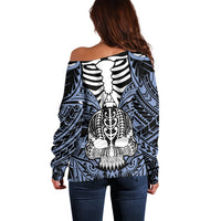 personalised-polynesia-skull-off-shoulder-sweater-with-boars-tusk-blue-arty-vibe