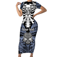 personalised-polynesia-skull-short-sleeve-bodycon-dress-with-boars-tusk-blue-arty-vibe