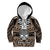 Personalised Polynesia Skull Kid Hoodie With Boars Tusk Gold Arty Vibe LT9 Hoodie Gold - Polynesian Pride