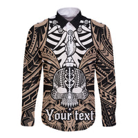 personalised-polynesia-skull-long-sleeve-button-shirt-with-boars-tusk-gold-arty-vibe