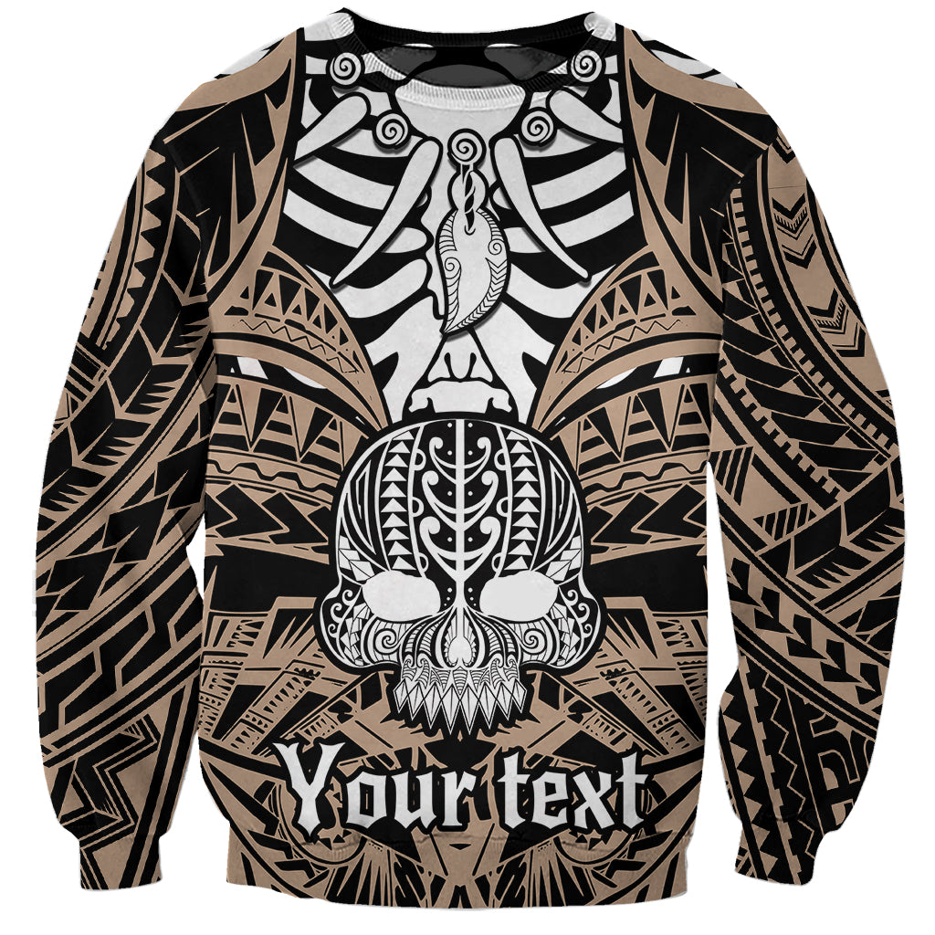 personalised-polynesia-skull-sweatshirt-with-boars-tusk-gold-arty-vibe