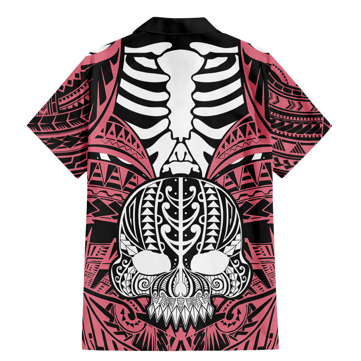 Personalised Polynesia Skull Family Matching Mermaid Dress and Hawaiian Shirt With Boars Tusk Pink Arty Vibe LT9 - Polynesian Pride