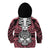 Personalised Polynesia Skull Kid Hoodie With Boars Tusk Pink Arty Vibe LT9 - Polynesian Pride