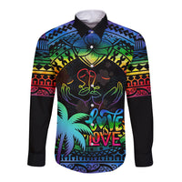 fiji-lgbt-long-sleeve-button-shirt-love-is-love-tapa-pattern-rainbow-water-color