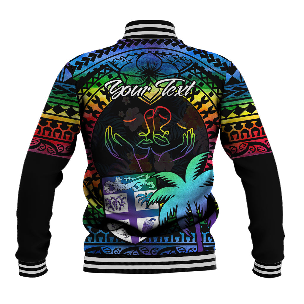personalised-fiji-lgbt-baseball-jacket-love-is-love-tapa-pattern-rainbow-water-color