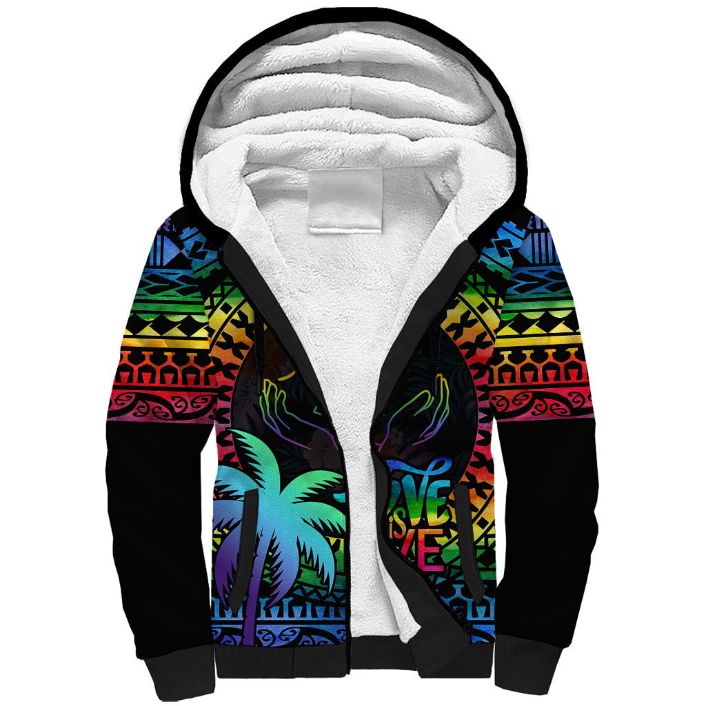 personalised-fiji-lgbt-sherpa-hoodie-love-is-love-tapa-pattern-rainbow-water-color