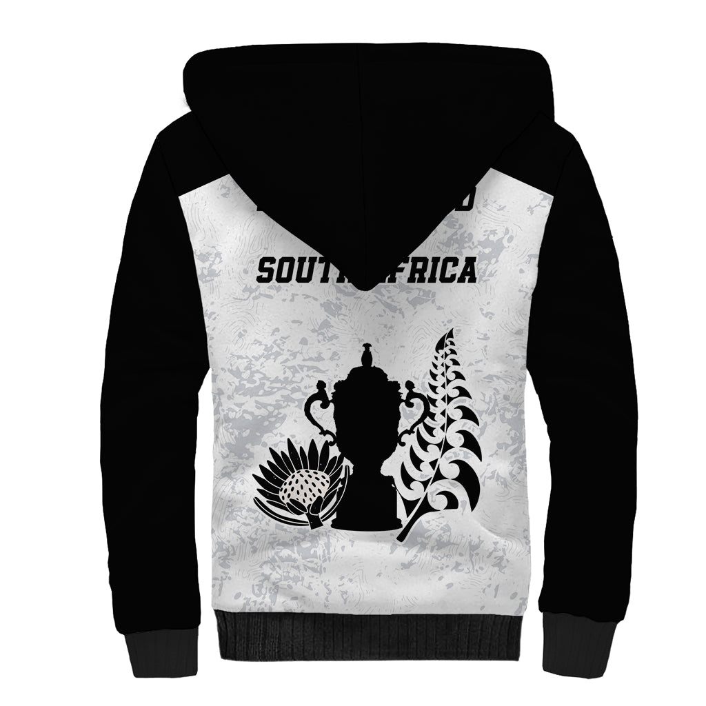 New Zealand South Africa Rugby Sherpa Hoodie History Commemorative World Cup Winners Unique LT9 - Polynesian Pride
