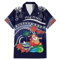 Felis Pusgua Guam Santa Family Matching Mermaid Dress and Hawaiian Shirt Merry Christmas with Polynesian Tribal