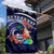 Felis Pusgua Guam Santa Garden Flag Merry Christmas with Polynesian Tribal