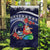 Felis Pusgua Guam Santa Garden Flag Merry Christmas with Polynesian Tribal