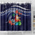 Felis Pusgua Guam Santa Shower Curtain Merry Christmas with Polynesian Tribal