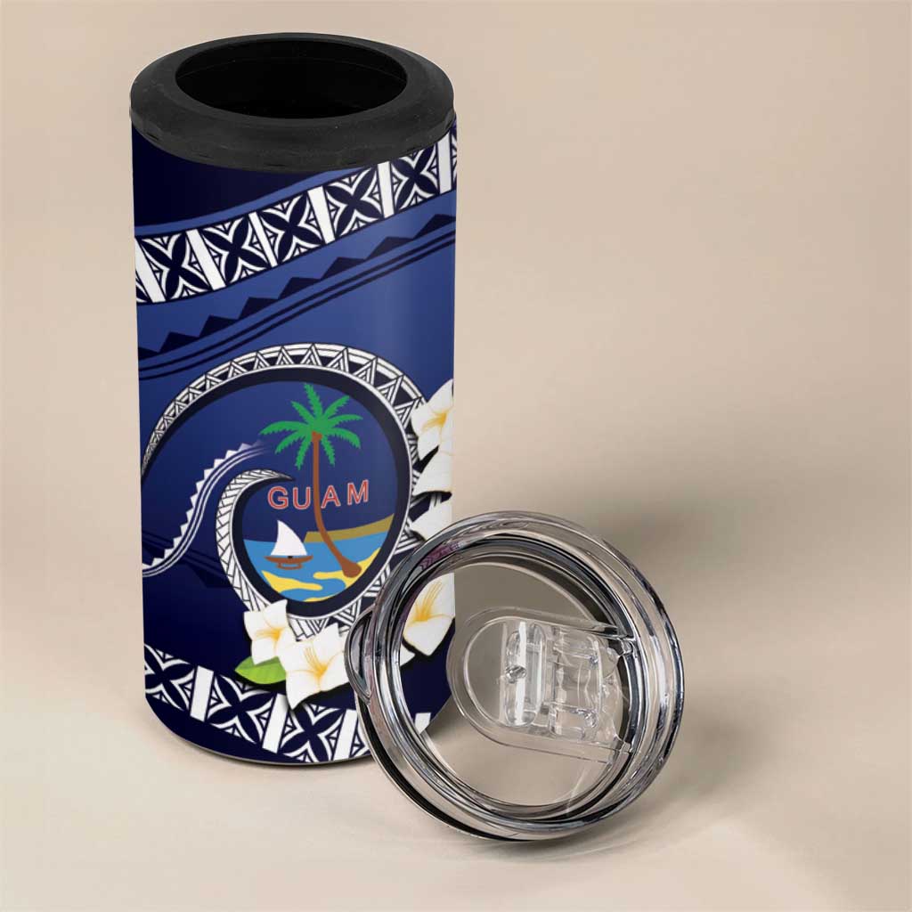Hafai Adai Guam Guasalis 4 in 1 Can Cooler Tumbler Polynesian Tribal Pattern