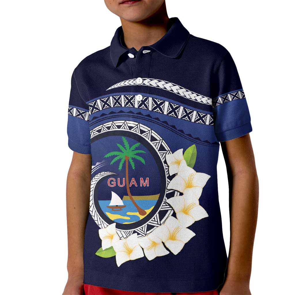 Hafai Adai Guam Guasalis Kid Polo Shirt Polynesian Tribal Pattern