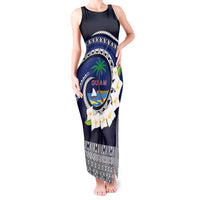 Hafai Adai Guam Guasalis Tank Maxi Dress Polynesian Tribal Pattern LT9 Women Blue - Polynesian Pride