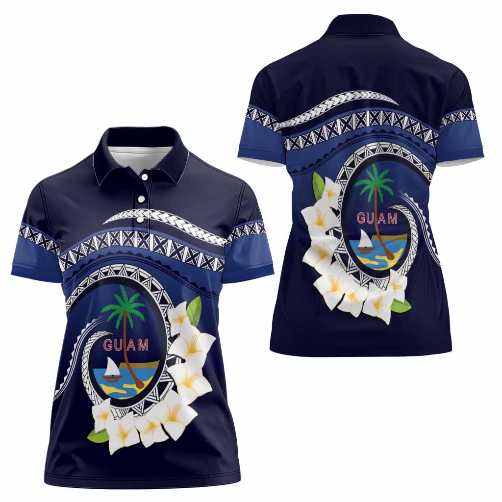 Hafai Adai Guam Guasalis Women Polo Shirt Polynesian Tribal Pattern