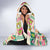 Mele Kalikimaka Hawaii Christmas Hooded Blanket Funny Santan Hippie Style