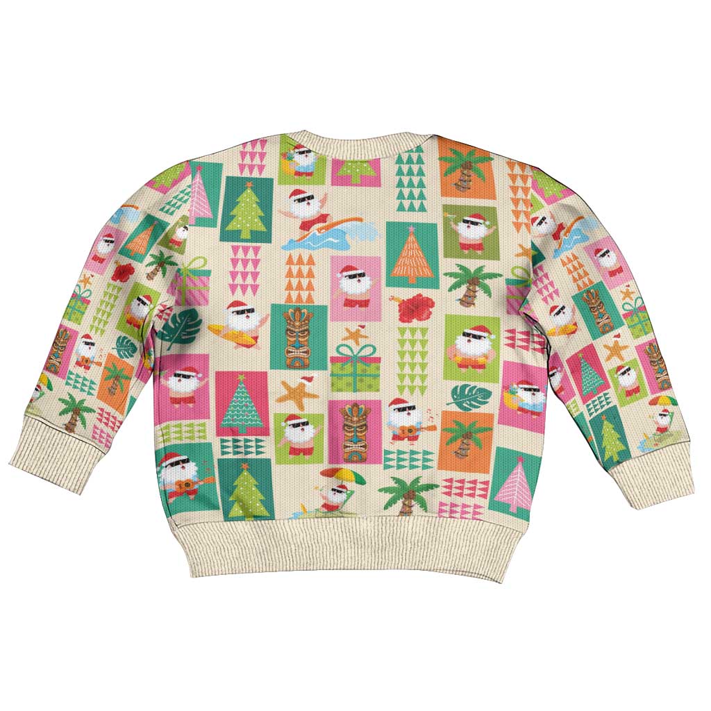 Mele Kalikimaka Hawaii Christmas Kid Ugly Christmas Sweater Funny Santan Hippie Style