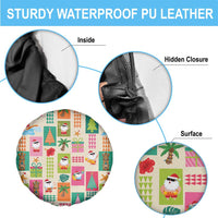 Mele Kalikimaka Hawaii Christmas Spare Tire Cover Funny Santan Hippie Style