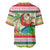 Mele Kalikimaka Hawaii Christmas Baseball Jersey Surfing Santa with Polynesian Tribal