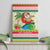 Mele Kalikimaka Hawaii Christmas Canvas Wall Art Surfing Santa with Polynesian Tribal