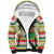 Mele Kalikimaka Hawaii Christmas Sherpa Hoodie Surfing Santa with Polynesian Tribal