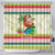 Mele Kalikimaka Hawaii Christmas Shower Curtain Surfing Santa with Polynesian Tribal