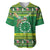 Meri Kiritimiti Cook Islands Christmas Baseball Jersey Maroro Flying Fish and White Stars