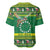 Meri Kiritimiti Cook Islands Christmas Baseball Jersey Maroro Flying Fish and White Stars