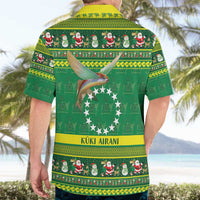 Meri Kiritimiti Cook Islands Christmas Hawaiian Shirt Maroro Flying Fish and White Stars LT9 - Polynesian Pride