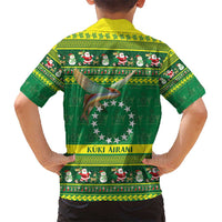Meri Kiritimiti Cook Islands Christmas Hawaiian Shirt Maroro Flying Fish and White Stars LT9 - Polynesian Pride