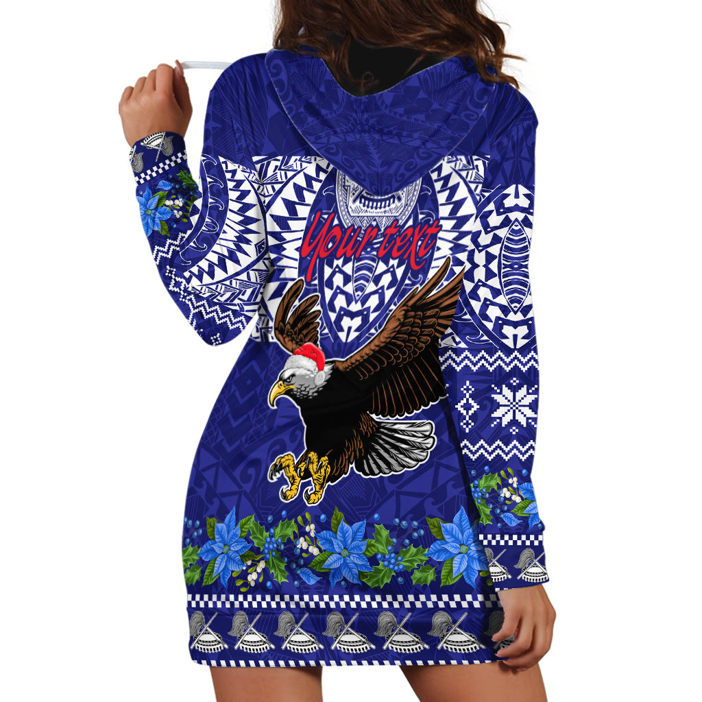 Personalised American Samoa Christmas Hoodie Dress Manuia le Kerisimasi Polynesian Tribal LT9 - Polynesian Pride