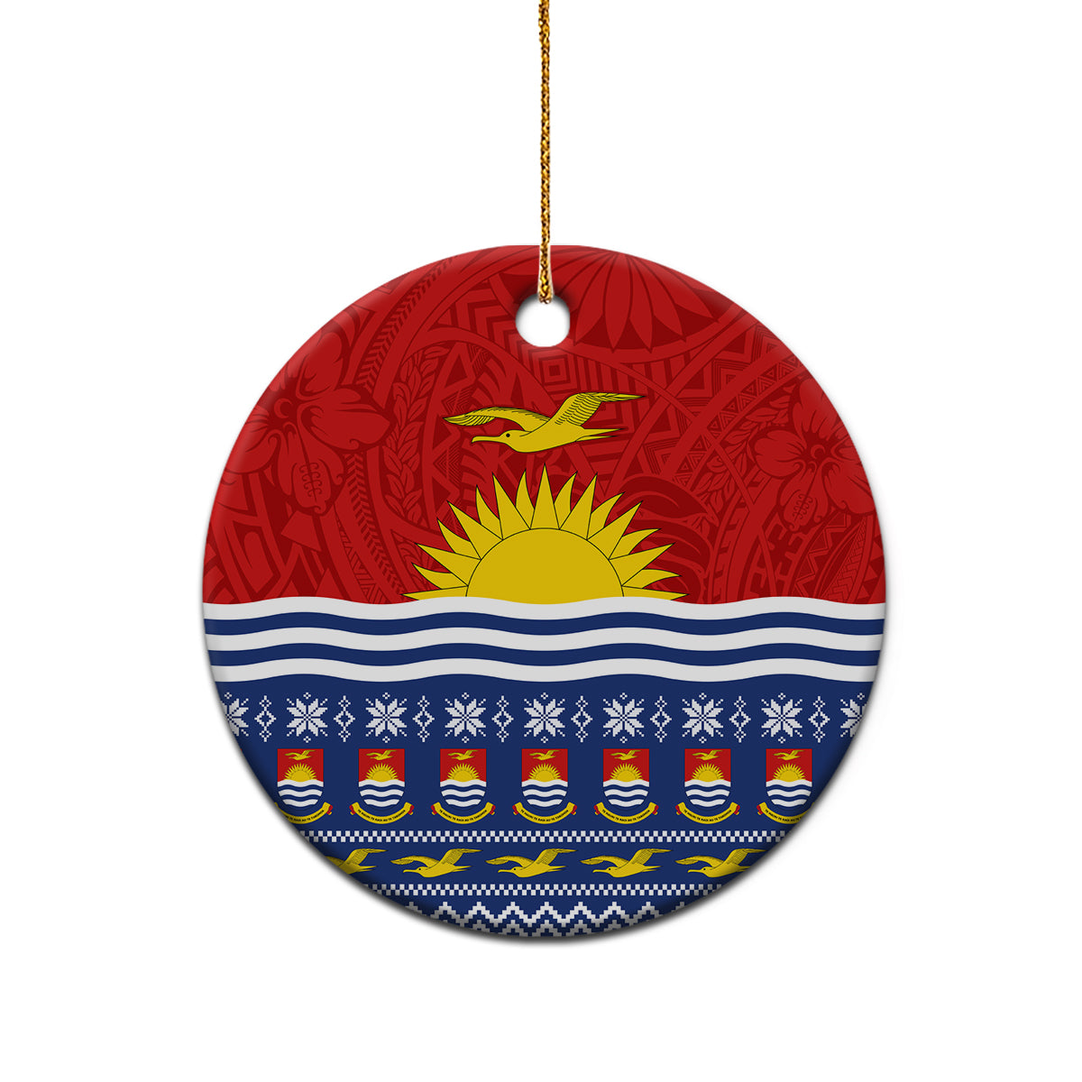Kiribati Christmas Ceramic Ornament Tekeraoi n Te Tiritimati Polynesian Tribal LT9 - Polynesian Pride