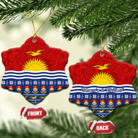 Kiribati Christmas Ceramic Ornament Tekeraoi n Te Tiritimati Polynesian Tribal LT9 Snow Flake Red - Polynesian Pride