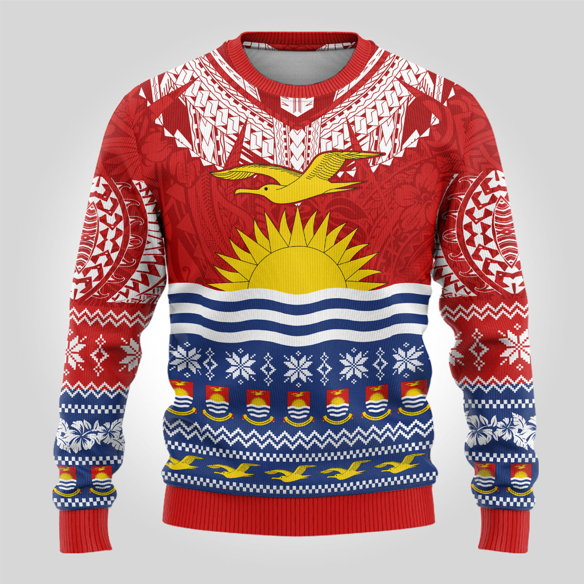 Kiribati Christmas Ugly Christmas Sweater Tekeraoi n Te Tiritimati Polynesian Tribal LT9 - Polynesian Pride