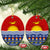 Personalised Kiribati Christmas Ceramic Ornament Tekeraoi n Te Tiritimati Polynesian Tribal LT9 Oval Red - Polynesian Pride