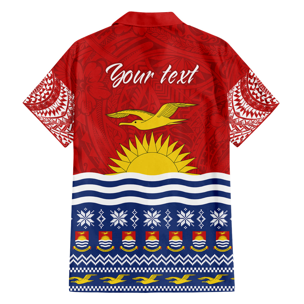 Personalised Kiribati Christmas Family Matching Puletasi Dress and Hawaiian Shirt Tekeraoi n Te Tiritimati Polynesian Tribal LT9 - Polynesian Pride