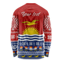 Personalised Kiribati Christmas Long Sleeve Shirt Tekeraoi n Te Tiritimati Polynesian Tribal LT9 - Polynesian Pride