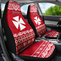 Personalised Wallis and Futuna Christmas Car Seat Cover Polynesian Tribal LT9 - Polynesian Pride