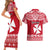 Personalised Wallis and Futuna Christmas Couples Matching Short Sleeve Bodycon Dress and Hawaiian Shirt Polynesian Tribal LT9 - Polynesian Pride