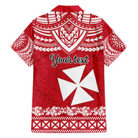 Personalised Wallis and Futuna Christmas Family Matching Off Shoulder Maxi Dress and Hawaiian Shirt Polynesian Tribal LT9 - Polynesian Pride