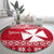Personalised Wallis and Futuna Christmas Round Carpet Polynesian Tribal LT9 - Polynesian Pride