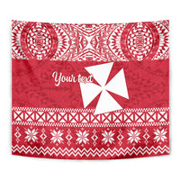 Personalised Wallis and Futuna Christmas Tapestry Polynesian Tribal LT9 - Polynesian Pride