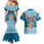 Fijian Tagimoucia Flowers Couples Matching Mermaid Dress and Hawaiian Shirt Christmas Coquette bow