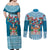 Fijian Tagimoucia Flowers Couples Matching Off Shoulder Maxi Dress and Long Sleeve Button Shirt Christmas Coquette bow