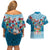 Fijian Tagimoucia Flowers Couples Matching Off Shoulder Short Dress and Hawaiian Shirt Christmas Coquette bow